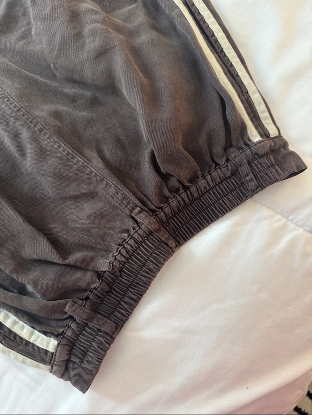 Donni Brown Twill Pleated Trouser Striped Track Pants - Picture 7 of 8